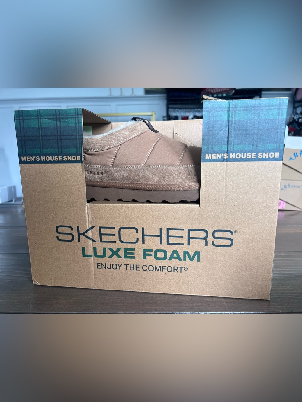 Skechers Luxe Foam Slip-On Loafer house shoe
